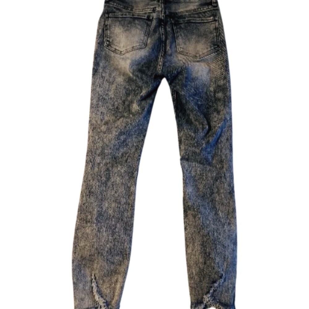 NWOT-SONG Slim Fit Super High Rise Vintage Stretch Acid Wash Jeans Size 5/27 - Picture 2 of 3
